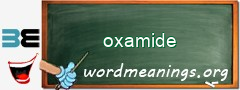 WordMeaning blackboard for oxamide